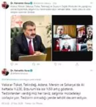 Sağlık Bakanı Koca, 6 ilin sağlık müdürleri ile görüştü Sağlık Bakanı Koca, 6 ilin sağlık müdürleri ile görüştü