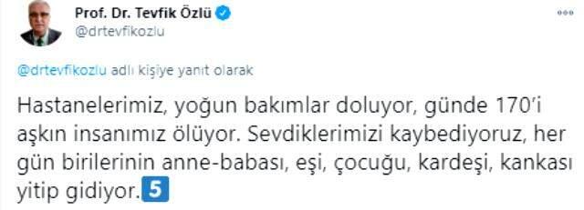 Bilim Kurulu Üyesi Prof. Dr. Tevfik Özlü: Hastanelerimiz, yoğun bakımlar doluyor Bilim Kurulu Üyesi Prof. Dr. Tevfik Özlü: Hastanelerimiz, yoğun bakımlar doluyor