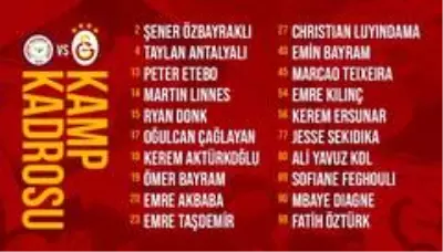 Galatasaray, Rizespor deplasmanına 8 eksikle gidiyor Galatasaray, Rizespor deplasmanına 8 eksikle gidiyor