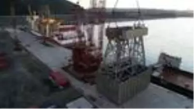 Kanuni sondaj gemisinin kule montaj çalışmaları başladı Kanuni sondaj gemisinin kule montaj çalışmaları başladı