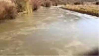 Kars Çayı kısmen buz tuttu Kars Çayı kısmen buz tuttu