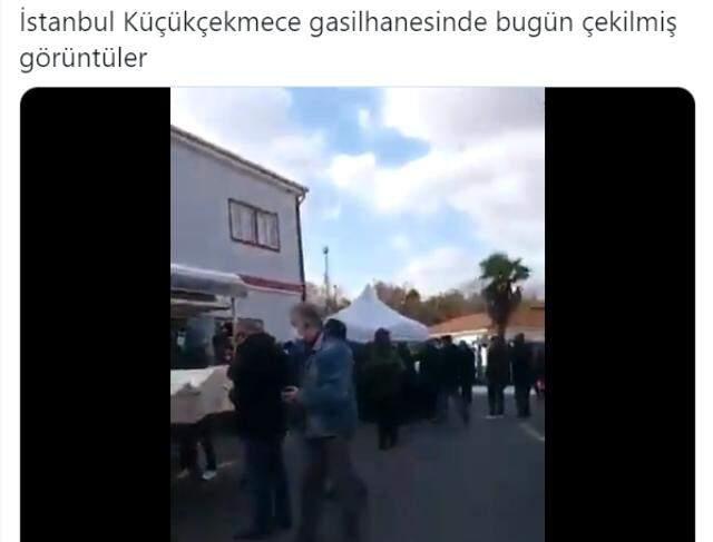 Küçükçekmece Gasilhanesinde çekildiği iddia edilen görüntüler sosyal medyada infial yarattı