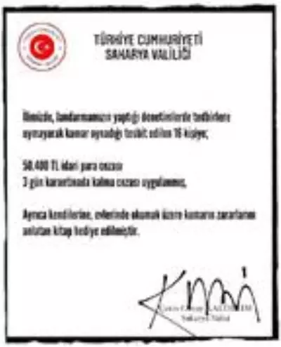 Kumar oynarken yakalanıp, karantinaya alınan 16 kişiye, okumaları için kitap verildi Kumar oynarken yakalanıp, karantinaya alınan 16 kişiye, okumaları için kitap verildi