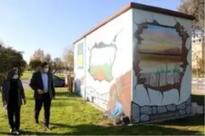 Manisa'daki trafolar sanat eserine dönüştü Manisa'daki trafolar sanat eserine dönüştü