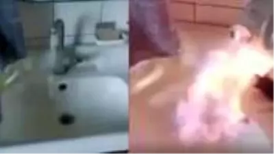 Musluktan akan su cayır cayır alev aldı! Şebekeye doğal gaz karıştığı ortaya çıktı Musluktan akan su cayır cayır alev aldı! Şebekeye doğal gaz karıştığı ortaya çıktı
