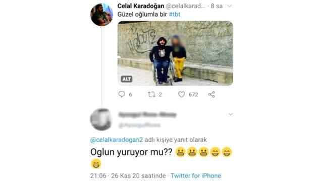 ODTÜ'lü araştırma görevlisi bedensel engelli bireye hakaret etti: Oğlun yürüyor mu? ODTÜ'lü araştırma görevlisi bedensel engelli bireye hakaret etti: Oğlun yürüyor mu?