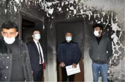 Şırnak Valiliğinden evi yanan aileye destek Şırnak Valiliğinden evi yanan aileye destek
