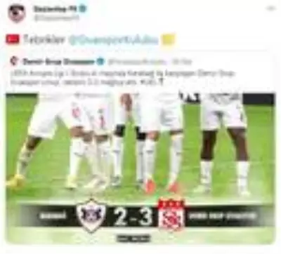 Süper Lig takımlarından Sivasspor'a tebrik Süper Lig takımlarından Sivasspor'a tebrik