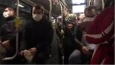 Toplu taşıma araçlarında ve duraklarda yolcu yoğunluğu Toplu taşıma araçlarında ve duraklarda yolcu yoğunluğu