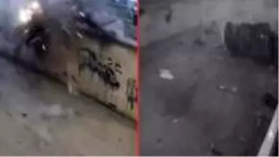 Direksiyon hakimiyetini kaybedip bariyerleri parçaladı! Otomobilin havada takla attığı anlar kamerada Direksiyon hakimiyetini kaybedip bariyerleri parçaladı! Otomobilin havada takla attığı anlar kamerada