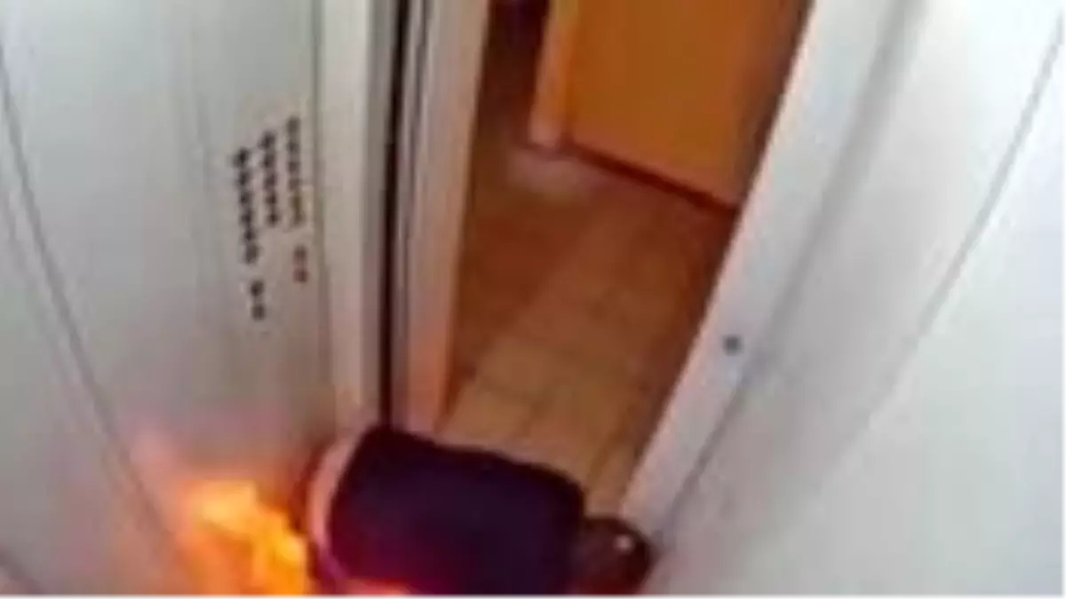 Asansörde çakmakla antifrizi test eden adam alevler içinde kaldı