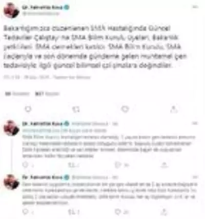 Bakan Koca: SMA hastaları, ülkemizde başarı ile uygulanan tedaviden faydalanıyor Bakan Koca: SMA hastaları, ülkemizde başarı ile uygulanan tedaviden faydalanıyor