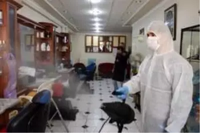 Burdur' da kuaför ve berber salonlarına virüs önlemi Burdur' da kuaför ve berber salonlarına virüs önlemi