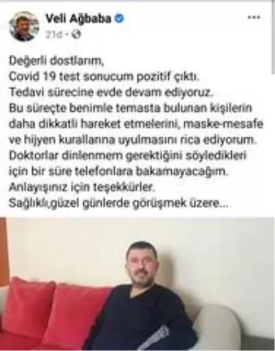 CHP'li Ağbaba da korona oldu CHP'li Ağbaba da korona oldu