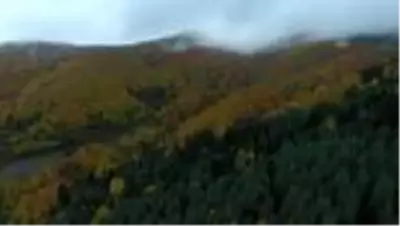 KASTAMONU - Küre Dağları'nın bir yanı sonbahar bir yanı kış KASTAMONU - Küre Dağları'nın bir yanı sonbahar bir yanı kış