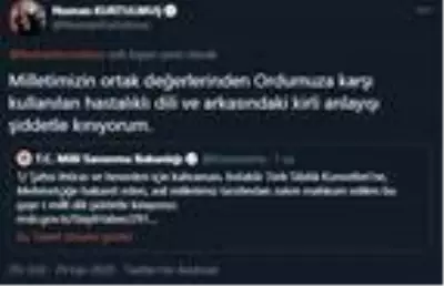 AK Parti Genel Başkanvekili Numan Kurtulmuş'tan TSK mensuplarına yapılan saygısızlıkla ilgili konuştu AK Parti Genel Başkanvekili Numan Kurtulmuş'tan TSK mensuplarına yapılan saygısızlıkla ilgili konuştu