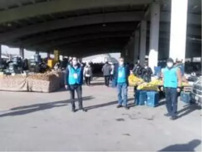 Pazarlarda korona virüs denetimleri sürüyor Pazarlarda korona virüs denetimleri sürüyor