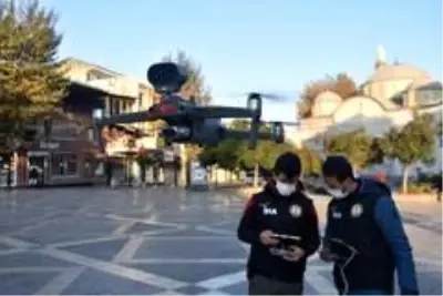 Sokağa çıkma kısıtlamasında dronlu denetim Sokağa çıkma kısıtlamasında dronlu denetim