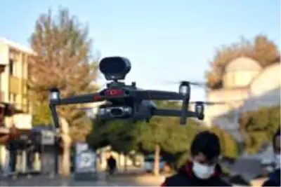 Sokağa çıkma kısıtlamasında dronlu denetim Sokağa çıkma kısıtlamasında dronlu denetim