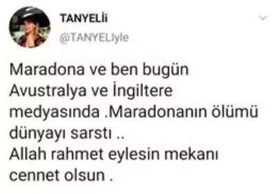 TANYELİ YILLAR ÖNCE GÖBEK ATTIĞI MARADONA SAYESİNDE DÜNYA BASININA KONU OLDU TANYELİ YILLAR ÖNCE GÖBEK ATTIĞI MARADONA SAYESİNDE DÜNYA BASININA KONU OLDU