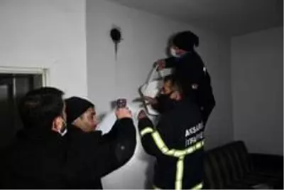 Aksaray'da baca yangını paniğe neden oldu Aksaray'da baca yangını paniğe neden oldu