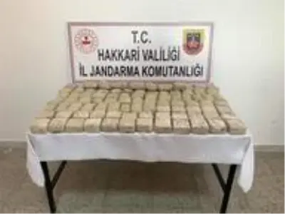 Hakkari'de araziye gizlenmiş 50 kilo eroin ele geçirildi Hakkari'de araziye gizlenmiş 50 kilo eroin ele geçirildi