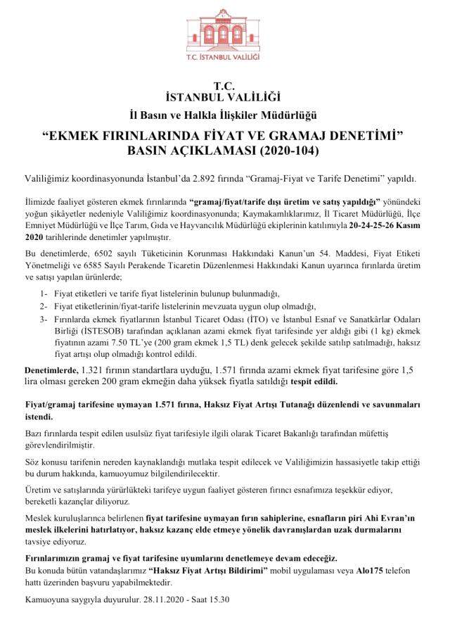 Her şey denetimlerde ortaya çıktı! İstanbul'da 1571 fırın vatandaşı kazıklamış