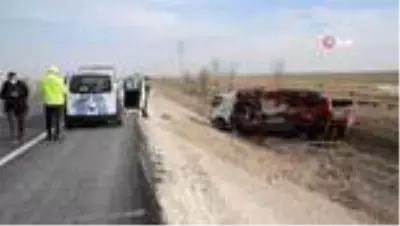 Konya'da devrilen vincin sürücüsü yaralandı Konya'da devrilen vincin sürücüsü yaralandı