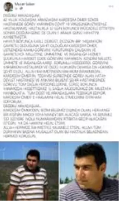 Erkek hemşire, doğum gününde koronavirüsten yaşamını yitirdi Erkek hemşire, doğum gününde koronavirüsten yaşamını yitirdi
