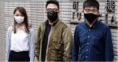 Hong Kong'da 3 demokrasi aktivistlerine hapis cezası Hong Kong'da 3 demokrasi aktivistlerine hapis cezası