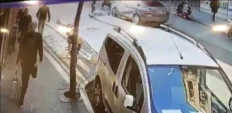 İşe gitmeye çalışan kadının dehşeti yaşadığı kaza kamerada