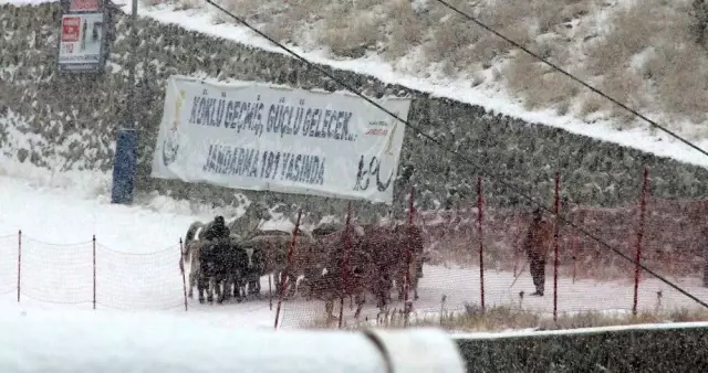 Palandöken Kayak Merkezinden sürü geçti