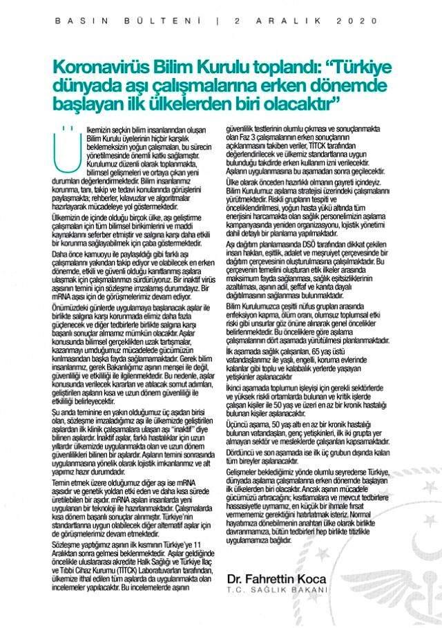 Son Dakika: Türkiye'de korona aşısında kimler öncelikli olacak? Bilim Kurulu 4 aşamayı belirledi Son Dakika: Türkiye'de korona aşısında kimler öncelikli olacak? Bilim Kurulu 4 aşamayı belirledi
