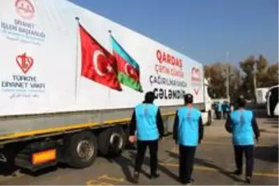 Türkiye Diyanet Vakfı, Azerbaycan'a 6 tır insani yardım gönderdi Türkiye Diyanet Vakfı, Azerbaycan'a 6 tır insani yardım gönderdi