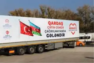 Türkiye Diyanet Vakfı, Azerbaycan'a 6 tır insani yardım gönderdi Türkiye Diyanet Vakfı, Azerbaycan'a 6 tır insani yardım gönderdi
