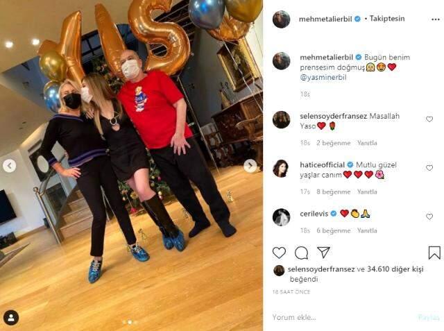 Mehmet Ali Erbil, kızının fotoğrafındaki göğüs dekoltesinden rahatsız olunca emoji kullanarak sansür uyguladı