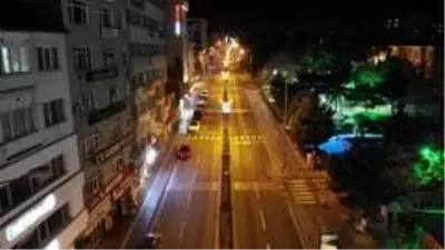 Nevşehir sokağa çıkma kısıtlamasında havadan görüntülendi Nevşehir sokağa çıkma kısıtlamasında havadan görüntülendi