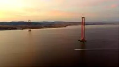 1915 Çanakkale Köprüsü'nün 4'üncü 'mega blok' tabliyesi Çanakkale'ye ulaştı 1915 Çanakkale Köprüsü'nün 4'üncü 'mega blok' tabliyesi Çanakkale'ye ulaştı