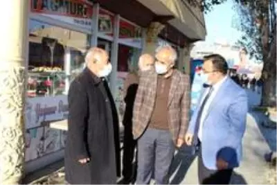 Kaymakam Dinç ve Başkan Ensari'den esnaf ziyareti Kaymakam Dinç ve Başkan Ensari'den esnaf ziyareti