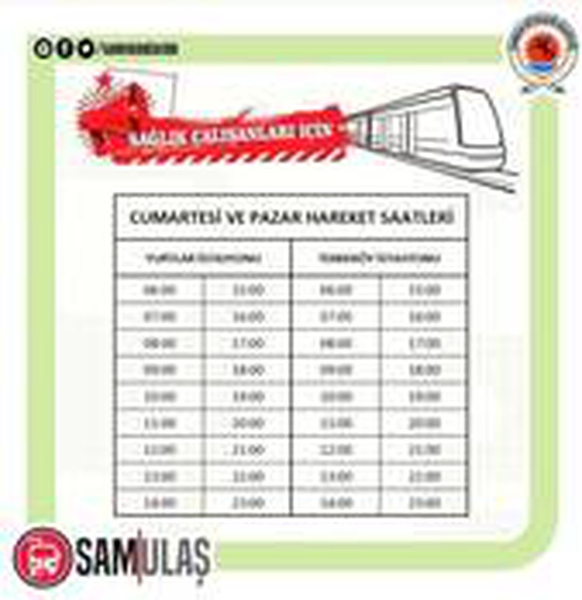 Samsun'da kısıtlamada tramvaylar saat başı çalışacak