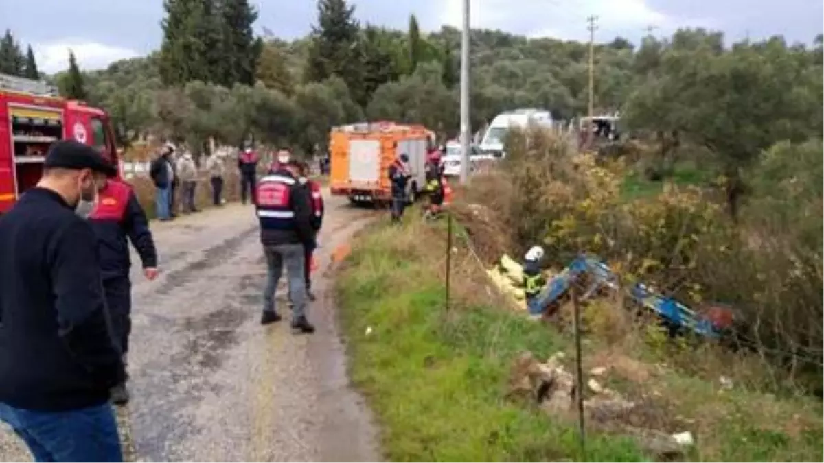 Traktör şarampole uçtu dayı öldü, yeğen yaralandı
