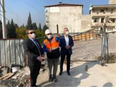 Başkan Batur'dan tesis inşaatlarına denetleme Başkan Batur'dan tesis inşaatlarına denetleme
