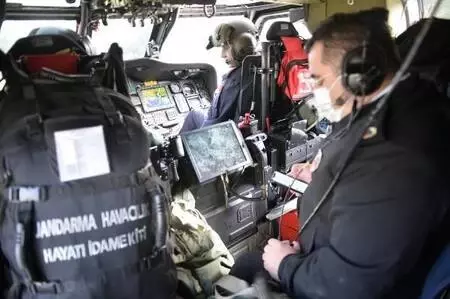 Jandarmadan helikopterli denetim