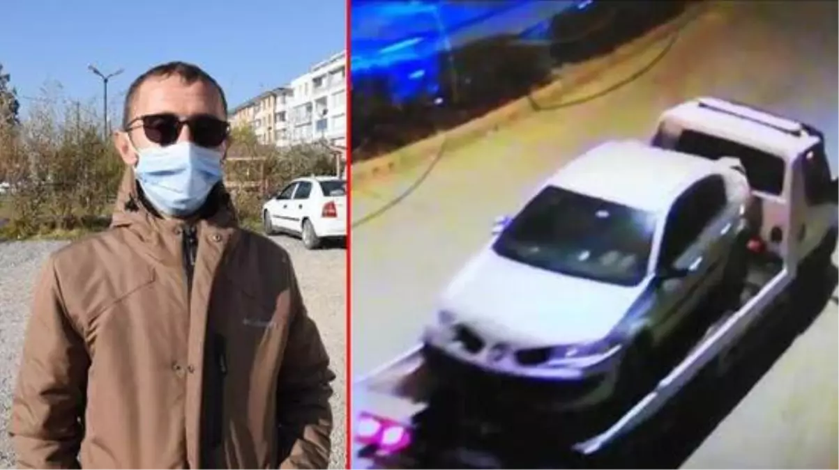 Eskişehir'de park halindeki otomobil çekiciyle çalındı! Aracın sahibi: Bu yöntemi ilk kez gördüm