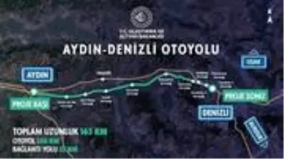 Denizli Aydın Otoyolunda hummalı çalışma devam ediyor