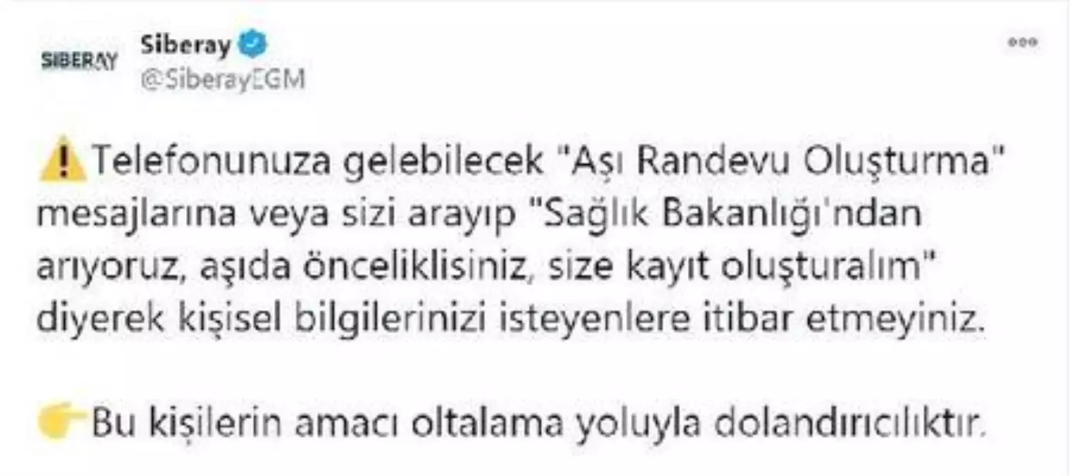 Emniyetten 'aşı' bahanesiyle dolandırıcılık uyarısı