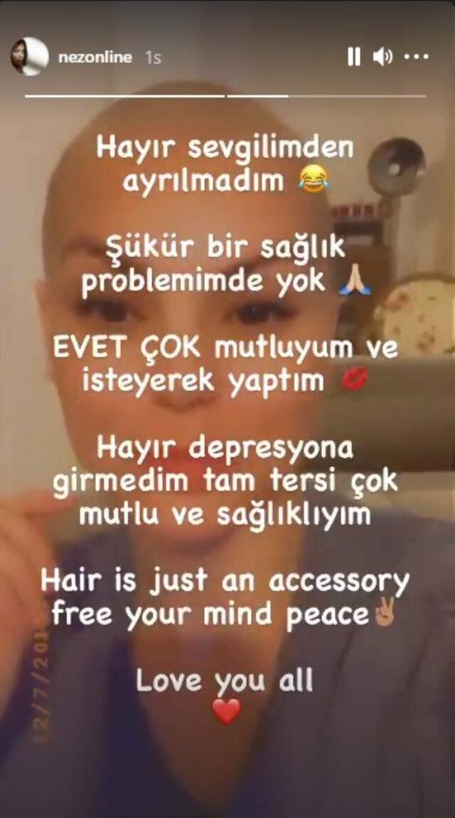 Ünlü şarkıcı Nez, saçlarını kazıttı