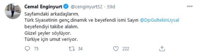 MHP'den ihraç edilen Cemal Enginyurt'tan Demokrat Parti'ye geçme sinyali