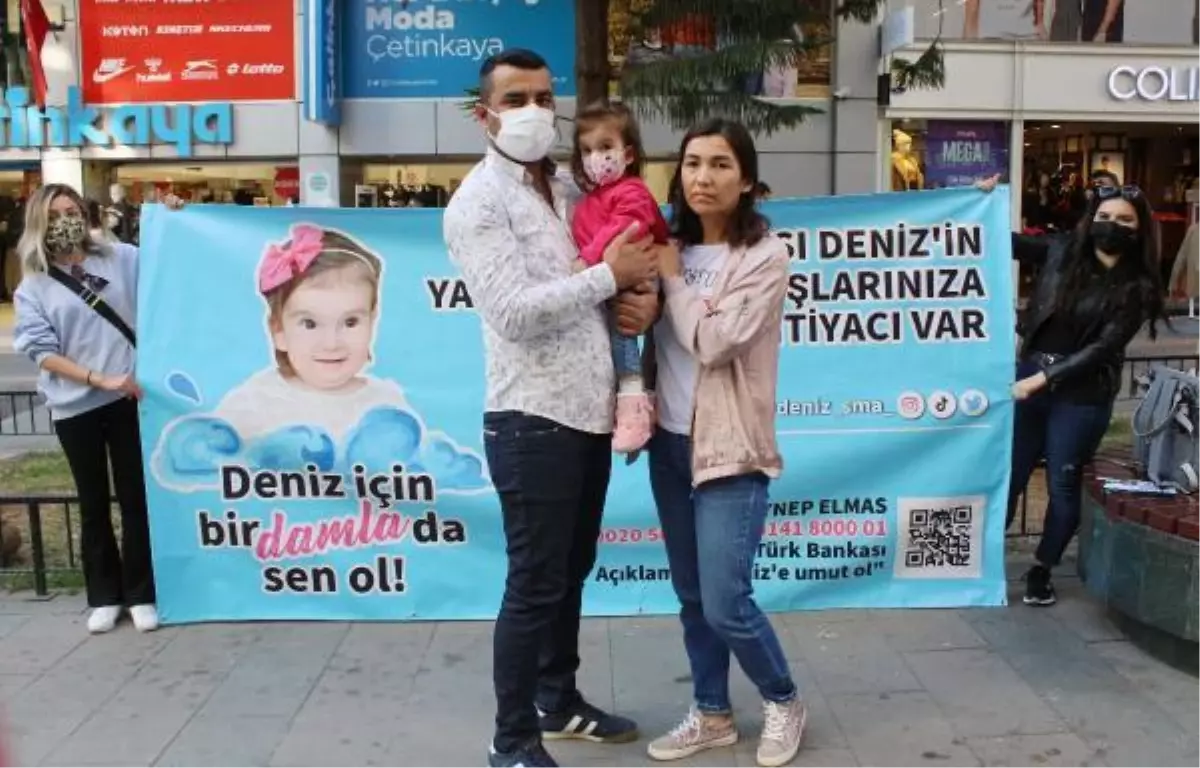 SMA hastası �Deniz� bebek için broşür dağıttılar Haberler