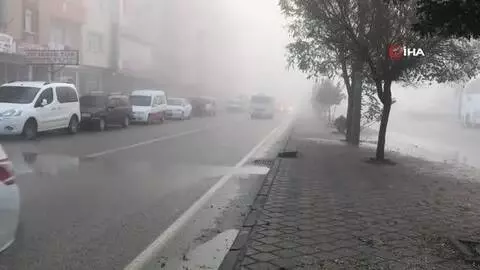 Iğdır'da yoğun sis etkili oldu Iğdır'da yoğun sis etkili oldu